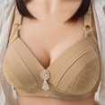 thumbnail image 1 of YWDJ Push up Bras for Women Comfy Bras No Underwire Lounge Bras Adjustable Straps Half Cup Wrap Comfortable Bras Padded Lace Comfort Bras Bras Gray S, 1 of 3
