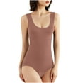 thumbnail image 1 of YWDJ Seamless Shapewear for Women Tummy Control Abdomen Closing Open Shift Underwear One-Piece Body Shaping Brown M, 1 of 5