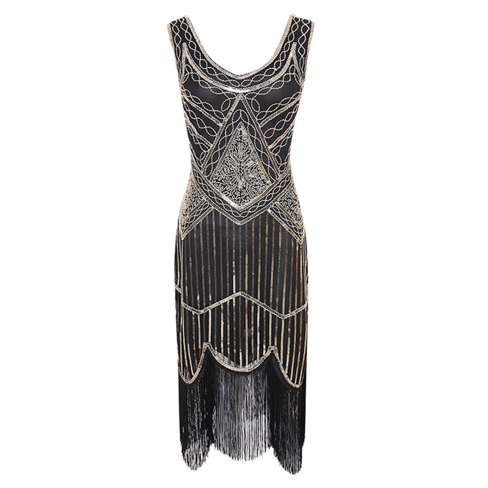 YWDJ Sequin Dress for Women Plus Size Vintage 1920s Flapper Tassel Great  Evening Party Cocktail Dress Red XL - Walmart.com