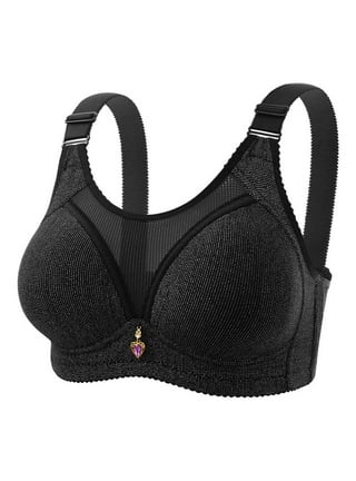 Bigersell Women's Plus Size Wire-Free Bra, Women Push up Padded Bras No  Underwire Comfort Wide Strap Full-Coverage Bra Wireless Bras for Large