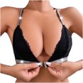 thumbnail image 1 of YWDJ Sleep Bras for Women Front Closure Push up Wirefree Comfort Straps Support Bralette Breathable Soft Bra for All Shapes Sagging Breasts Black L, 1 of 5