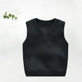 thumbnail image 1 of YWDJ Sweater V-neck Solid Color Sweater Cardigan Cotton Clothes Black 80, 1 of 4