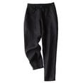 thumbnail image 1 of YWDJ Teacher Pants for Women Trendy Casual Womens Elastic Waist Cropped Trousers Bottoms Sports Wear Pants Black M, 1 of 4