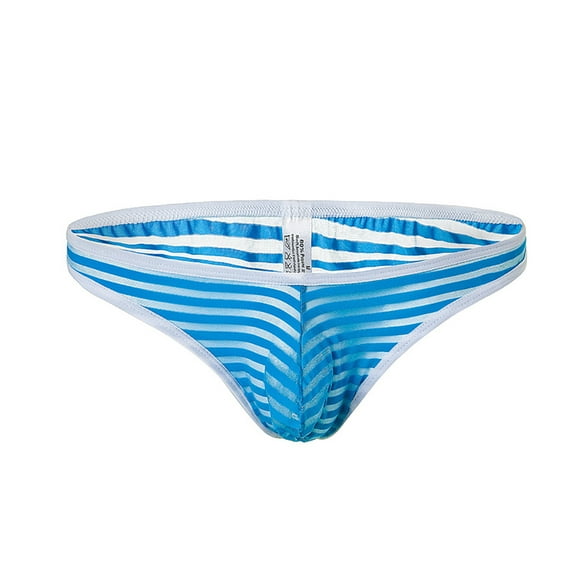 YWDJ Thongs for Women Breathable Lightweight No Show Men's Fashion Boxer Shorts Mesh Breathable Sexy Underpants Sky Blue L