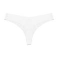 thumbnail image 1 of YWDJ Thongs for Women Breathable Lightweight No Show Solid Color Underwear Lingerie Panties Ladies Underpants Thongs Panties Ladies Underwear White S, 1 of 2