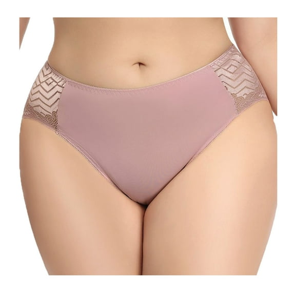 YWDJ Thongs for Women Sexy Lace Plus Size Lightweight No Show Comfortable Temperament Fashion Lace Oversized Lace Patchwork Underwear Pink L
