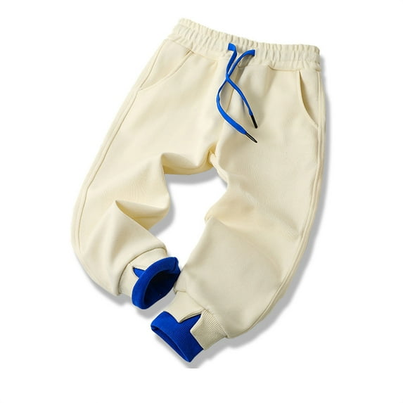 YWDJ Toddler Baby Boys Girls Candy Color Solid Color Leggings Casual Kids Sports Pants Beige 8-9T