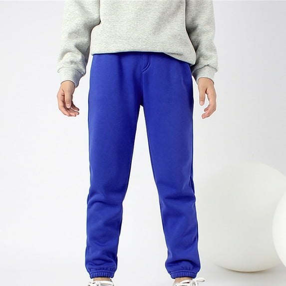 YWDJ Toddler Baby Boys Girls Candy Color Solid Color Leggings Casual Kids Sports Pants Blue 8T