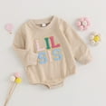 thumbnail image 1 of YWDJ Toddler Boy Outfit Sets Big Sister Little Sister Matching Outfits Baby Girl Bubble Romper Long Sleeve T-Shirt Toddler Sweatshirt Fall Clothes 3-18 Months Khaki 18 Months, 1 of 8