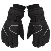 YWDJ Toddler Girls Boys Snow Gloves Kids Ski Winter Gloves Waterproof Windproof Kids Warm Gloves Black One Size