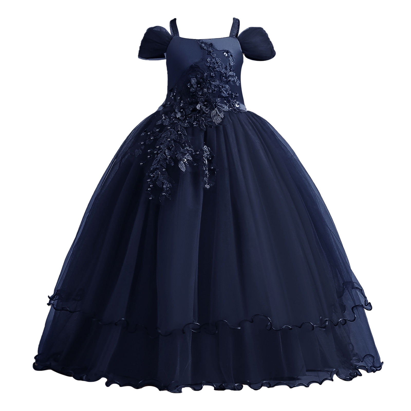 Silk Party Wear Girls Long Frilled Gown, Age: 4-12 Year, 24-36 at Rs 900 in  Indore