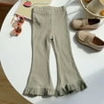 thumbnail image 1 of YWDJ Toddler Kids Baby Girls Fashion Cute Sweet Elasticity Flared Pants Trousers Pants Leggings Green 4-5Years, 1 of 4