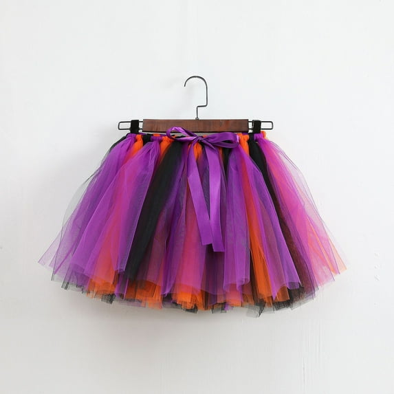 YWDJ Toddler Skirts for Girls Toddler Baby Girls Cute Multicolour Net Yarn Princess Skirt Multi-color Bow Skirt Purple 4T