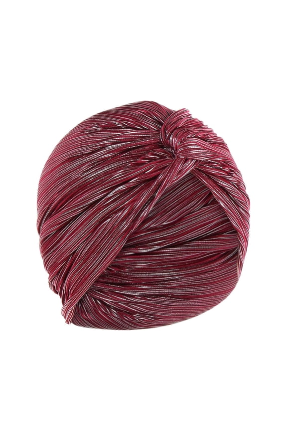 YWDJ Turbans for Women Head Wraps Women Solid Ruffle Chemo Hat Headwear Head Wraps Turbans Beanie Cap Headwraps Wine One Size