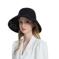 thumbnail image 1 of YWDJ Wide Brim Hats for Women Women Summer Sun Protection Fashion Outdoor Sunhat Peaked Cap Black One Size, 1 of 4