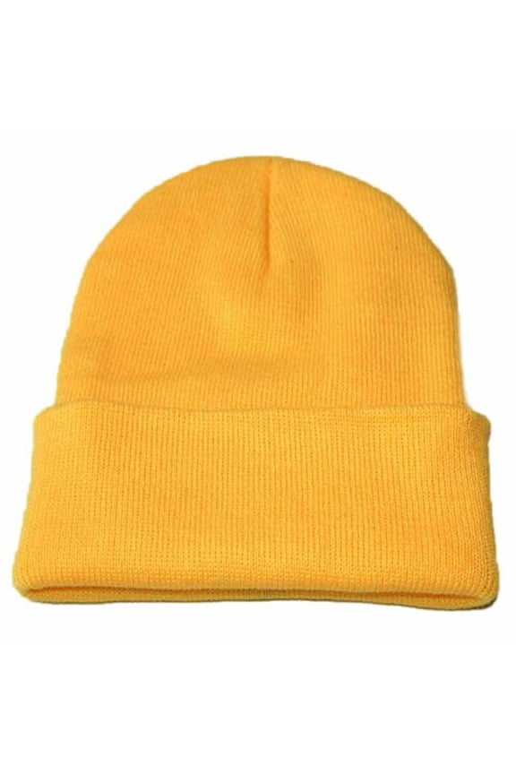 YWDJ Winter Hats Unisex Slouchy Knitting Beanie Hip Hop Cap Warm Winter Ski Hat ellow