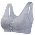 thumbnail image 1 of YWDJ Wireless Bras for Women Front Closure Push up No Underwire Full Coverage Comfort Straps Support Bralette Breathable Soft Bra for All Shapes Sagging Breasts Gray 42, 1 of 6
