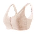 thumbnail image 1 of YWDJ Wireless Bras for Women Front Closure Push up Wirefree Full Coverage Comfort Straps Support Bralette Breathable Soft Bra for All Shapes Sagging Breasts Beige 2XL, 1 of 2