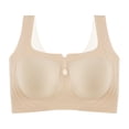 thumbnail image 1 of YWDJ Wireless Bras for Women Plus Size Full Coverage Pull on Push up Wirefree Comfort Straps Support Seamless Bralette Breathable Soft Bra for All Shapes Sagging Breasts Beige XL, 1 of 6