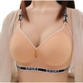 thumbnail image 1 of YWDJ Wireless Bras for Women Plus Size Push up Wirefree Comfort Straps Bralette Breathable Soft Bra for All Shapes Sagging Breasts Beige 38, 1 of 6