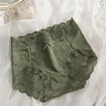 thumbnail image 1 of YWDJ Women Brief Panties Breathable Lace Lightweight No Show S Breathable Comfortable Soft and Sexy Lace Satin Underwear Green XL, 1 of 4