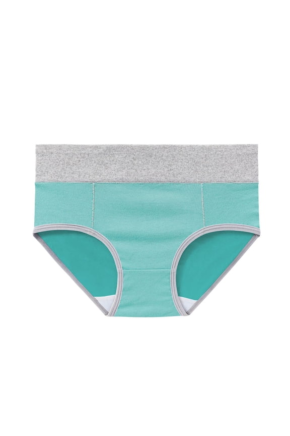 YWDJ Women Brief Panties Plus Size Cotton Lightweight High Waist No Show Large Seamless Cotton High Waist Briefs Hip Lifting Underpants Green XL
