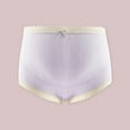 thumbnail image 1 of YWDJ Women's Maternity Briefs Underwear Lace Lightweight High Waist No Show Ladies Comfortable Prenatal Solid Color Large Size Short High Waist Lace Abdominal Panties Underwear Purple L, 1 of 8