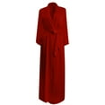 thumbnail image 1 of YWDJ Women's Robes Long Robes Long Lightweight Solid Long Sleeve Pajamas L Red, 1 of 3