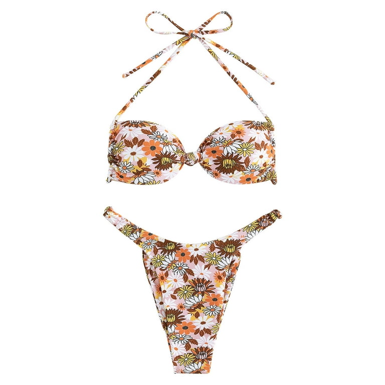 YWDJ Bikini Sets for Women 2 Piece Tankini Full Coverage Hawaiian