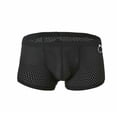 thumbnail image 1 of YWDJ Womens Boyshorts Underwear Breathable Lightweight No Show Ring Panties Sexy Fashion Breathable Nylon Mesh Thong Cool and Comfortable B Oxers Black 2XL, 1 of 3