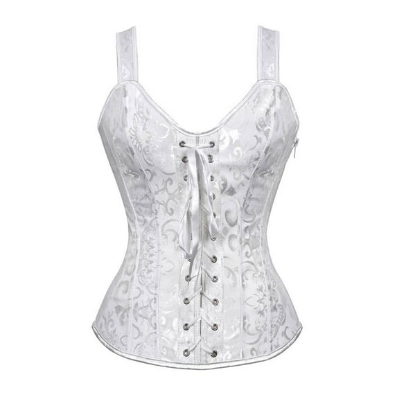 YWDJ Womens Corset Top Corsets For Women Overbust Corset Bustier Top Gothic Shapewear Underwear White XXXXXL