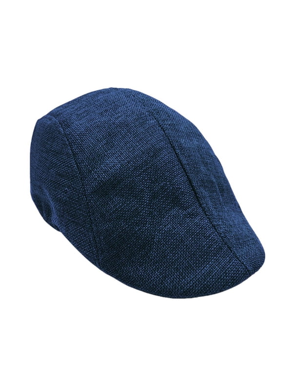YWDJ Womens Hats Men Summer Visor Hat Sunhat Mesh Running Sport Casual Breathable Beret Flat Cap Navy