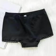 thumbnail image 1 of YWDJ Womens Lace Panties Breathable Lightweight No Show Seamless Lace Midwaist Seamless Belly Lift Hip Breathable Underwear Cotton Crotch Briefs Black One Size, 1 of 3