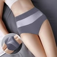 thumbnail image 1 of YWDJ Womens Shaping Briefs Underwear Lace Lightweight High Waist No Show Solid High Waist Tummy Controlling Warm Underwear Sexy Underwear Briefs Gray L, 1 of 5