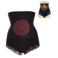 thumbnail image 1 of YWDJ Womens Shaping Briefs Underwear Lace Lightweight High Waist No Show Thermal Tightening Briefs Unique Fibre Restoration Shaper Burning Shaper Honeycomb Elastic High Waist Butt Lifte Black One Size, 1 of 2