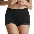 thumbnail image 1 of YWDJ Womens Shaping Briefs Underwear Plus Size Breathable Lightweight No Show Hip Lift Comfortable Body Breathable Underwear Nice Peach Buttocks Belly-up Briefs Black 3XL, 1 of 8