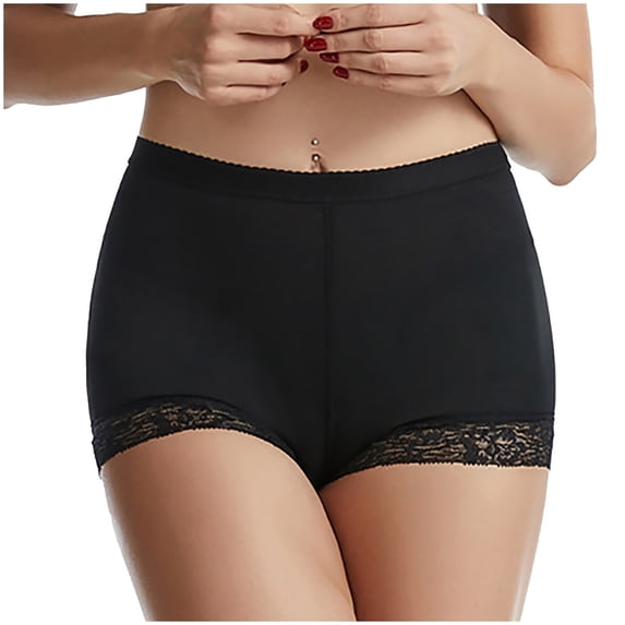 YWDJ Womens Shaping Briefs Underwear Plus Size Breathable Lightweight No Show Hip Lift Comfortable Body Breathable Underwear Nice Peach Buttocks Belly-up Briefs Black 3XL