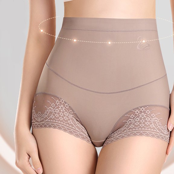 YWDJ Womens Shaping Underwear Breathable Lightweight High Waist No Show Sexy High-pressure Seamless and Hip Lifting Breathable Brief Coffee L