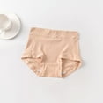 thumbnail image 1 of YWDJ Womens Underwear Briefs Plus Size Cotton Breathable Lightweight High Waist No Show Sexy Solid Color High Waist Underwear Plus Size Breathable Briefs Beige L, 1 of 5