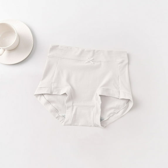 YWDJ Womens Underwear Briefs Plus Size Cotton Breathable Lightweight High Waist No Show Sexy Solid Color High Waist Underwear Plus Size Breathable Briefs White 4XL