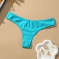 thumbnail image 1 of YWDJ Womens Underwear Cheeky Cotton Lightweight No Show Cotton Low Waist Panties Key Embroidery Solid Color No Thong Panties Blue S, 1 of 2