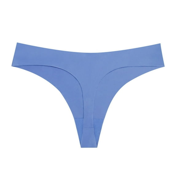 YWDJ Womens Underwear Cheeky Lightweight No Show Sexy Comfortable and Traceless Low Waist Hip Wrap Triangular Underwear Blue XL