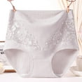 thumbnail image 1 of YWDJ Womens Underwear Cotton High Waisted Plus Size Lace Lightweight No Show Solid Lace Plus Size High Waist Leak Proof Cotton Crotch Shorts Underwear Panties Gray 6XL, 1 of 3