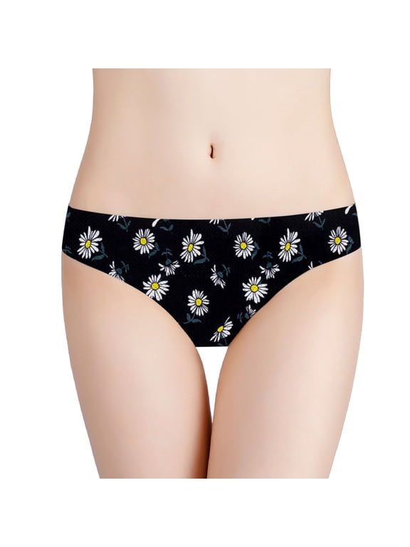YWDJ Womens Underwear Thong Sexy Breathable Lightweight No Show Silky Comfy Low Waist Breathable Sexy Nylon Has Elasticity Underpant Black XS