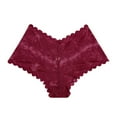 thumbnail image 1 of YWDJ Womens Underwear Thong Sexy Plus Size Lace Lightweight No Show Sexy Lace Underwear Lingerie Thongs Panties Ladies Underwear Underpants Wine 2XL, 1 of 2