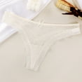 thumbnail image 1 of YWDJ Womens Underwear Thongs Cute Lace Lightweight No Show Sexy Lace Underwear Comfortable and Slim Hollowed Out Solid Panties Briefs White XL, 1 of 3