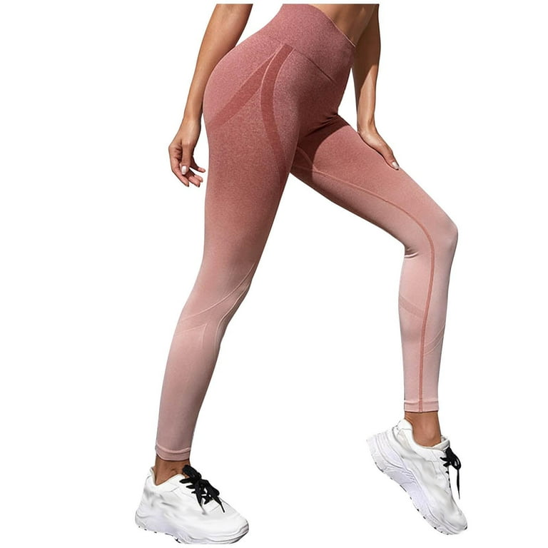 YWDJ Yoga Pants Flare Fashion Womens Yoga Leggings Fitness Running Gym  Ladies Sports Active Pants Pink L 