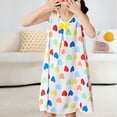 thumbnail image 1 of YWDJ Young 1-8 Years Girls Casual Dress Childrens Floral Dress Wear A Thin Girl Princess Dress Scoop Neck Short Sleeve Flowy V Print And Plain Sundress White 2Y, 1 of 6