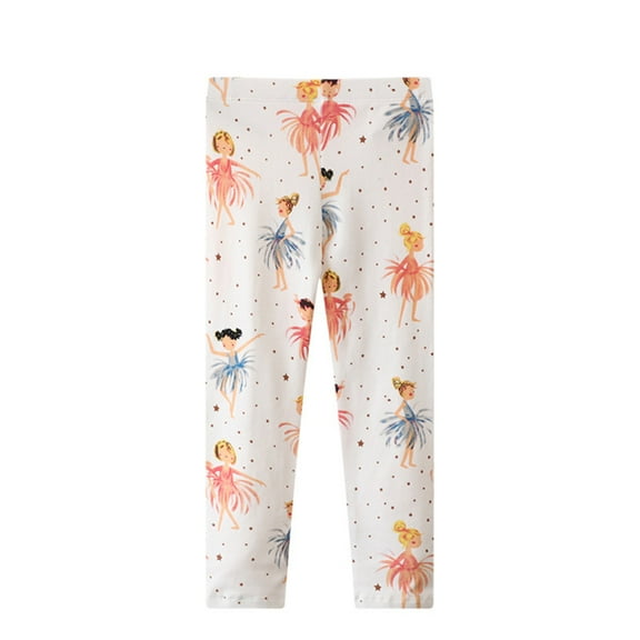 YWDJ Young Girls 2-7 Years Old Childrens Trousers Trousers Casual Pajama Trousers Knit Girls Leggings Cotton Girls Leggings White 4Y