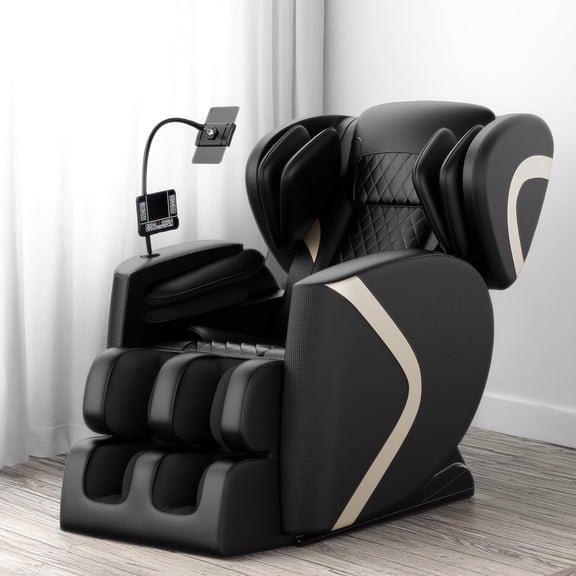 YWEN Full Body Massage Chair Recliner with Zero Gravity, Air Pressure Compression System, Heated Waist and Legs, Adjustable Footrest, Automatic Modes, Easy Setup Relaxation Seating for Home Office
